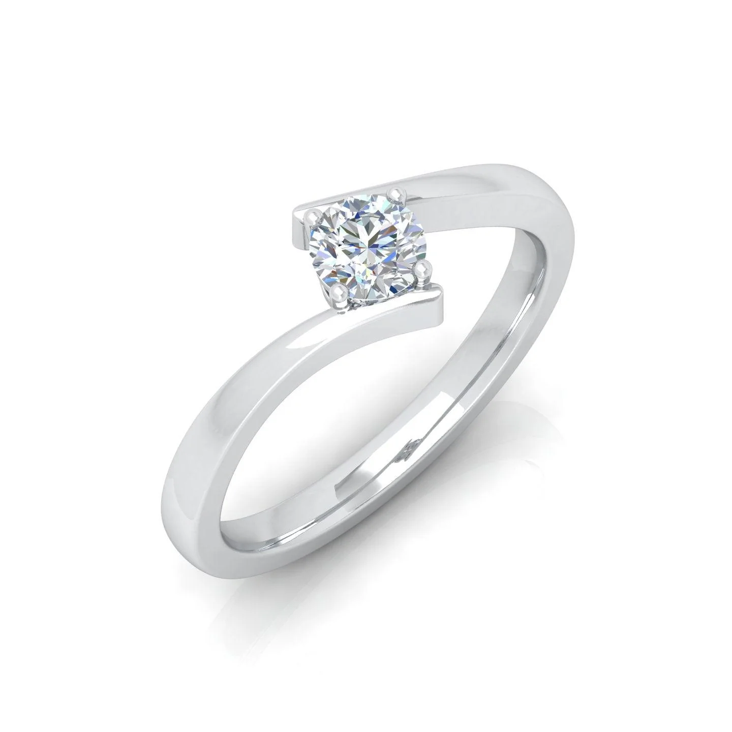 D/VVS 0.25 Carat Round Diamond Solitaire Engagement Ring - amadadiamonds - Image 5