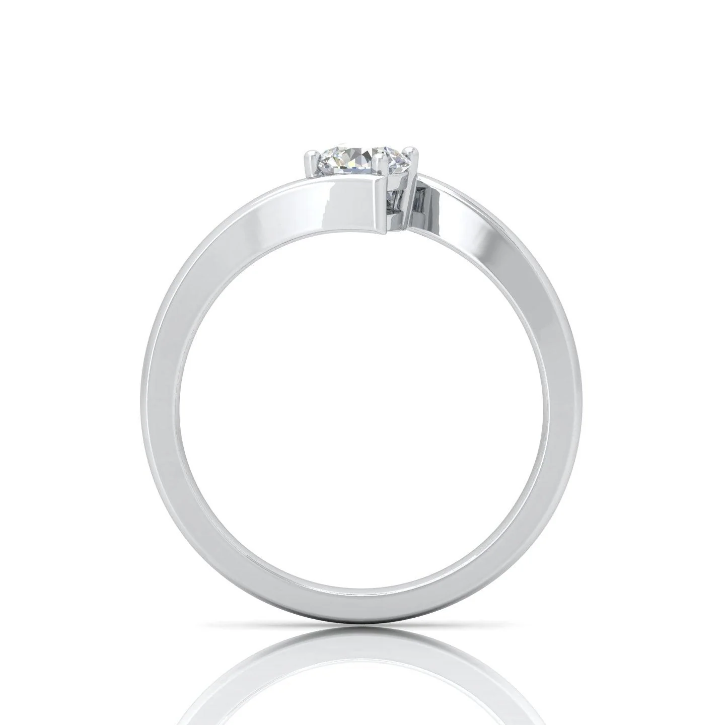 D/VVS 0.25 Carat Round Diamond Solitaire Engagement Ring - amadadiamonds - Image 6