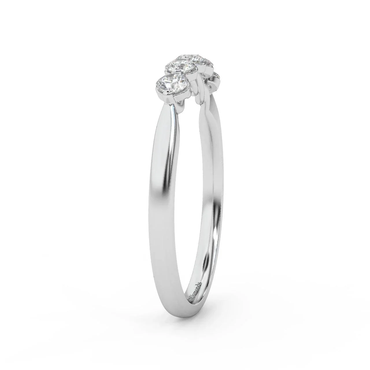 Five Lab Grown Diamond Anniversary Ring For Women in Gold / Platinum 0.50Ct - Image 7