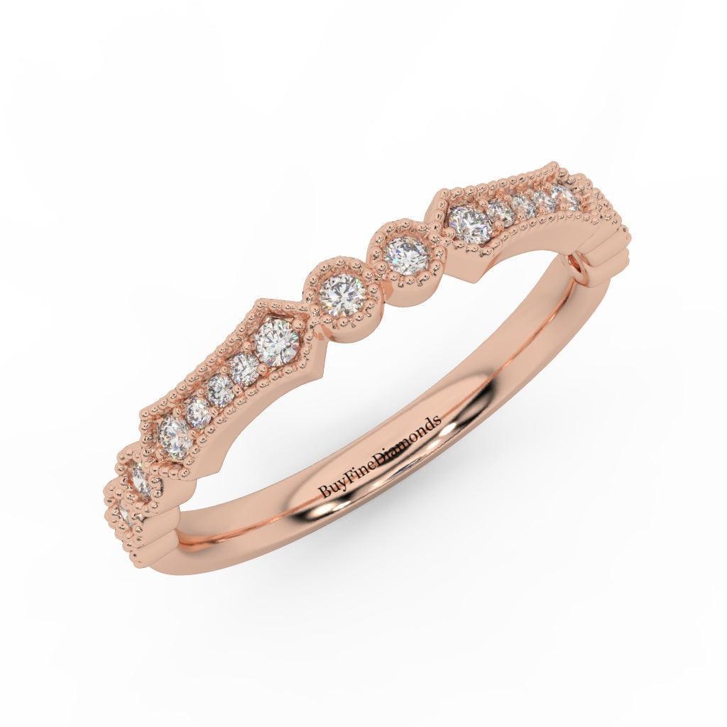 Elegant Diamond Stacking Wedding Band Ring - 0.25 Carat - Image 4