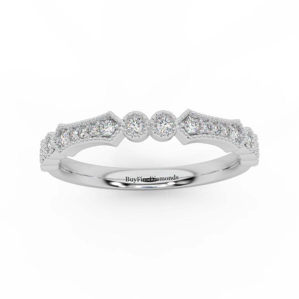 Elegant Diamond Stacking Wedding Band Ring - 0.25 Carat - Image 5