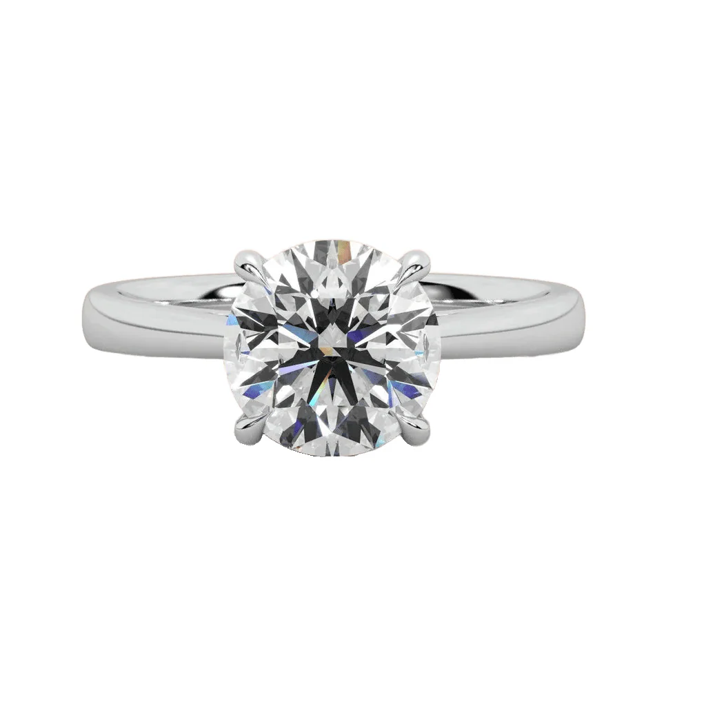 Rare D/VVS Exceptional Quality 2.00-3.00 Ct Certified Round Diamond Solitaire Engagement Ring in Platinum - Image 8