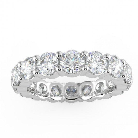 D/VS 8.0CT ROUND DIAMOND FULL ETERNITY PLATINUM AND 18K GOLD - Image 2