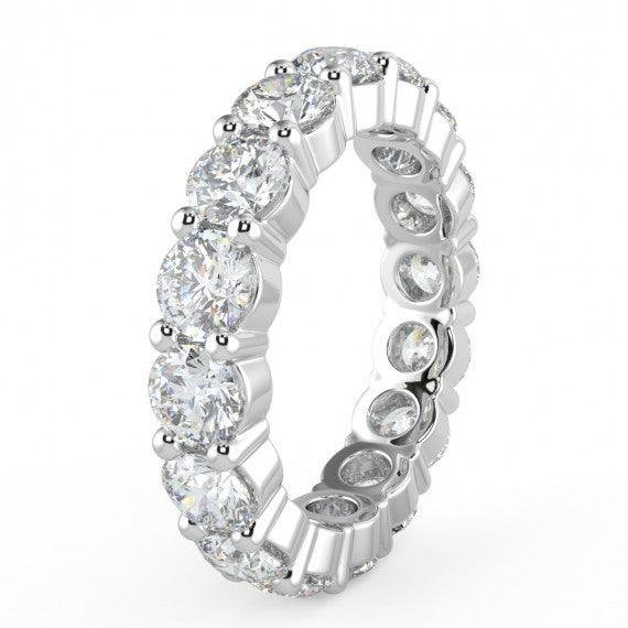 D/VS 8.0CT ROUND DIAMOND FULL ETERNITY PLATINUM AND 18K GOLD - Image 3