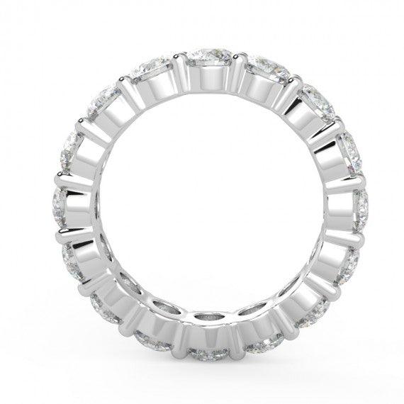 D/VS 8.0CT ROUND DIAMOND FULL ETERNITY PLATINUM AND 18K GOLD - Image 4