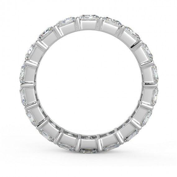F/VS Quality Princess Cut Diamond Full Eternity Ring PLATINUM AND 18K GOLD - Image 3