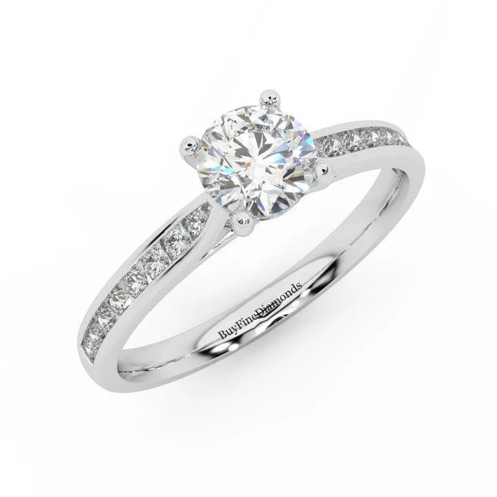 F/VVS2 1.75CT IGI Certified Diamond Round Brilliant Cut Engagement Ring - Platinum - Image 3
