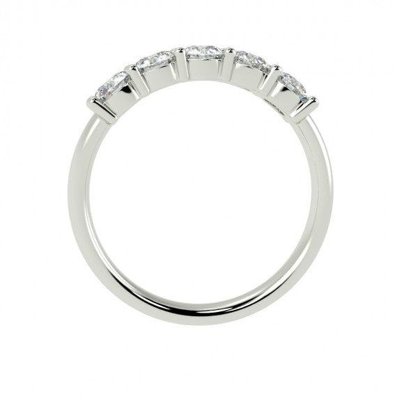 FIVE STONE ROUND DIAMOND RING IN PLATINUM & 18K GOLD - Image 2