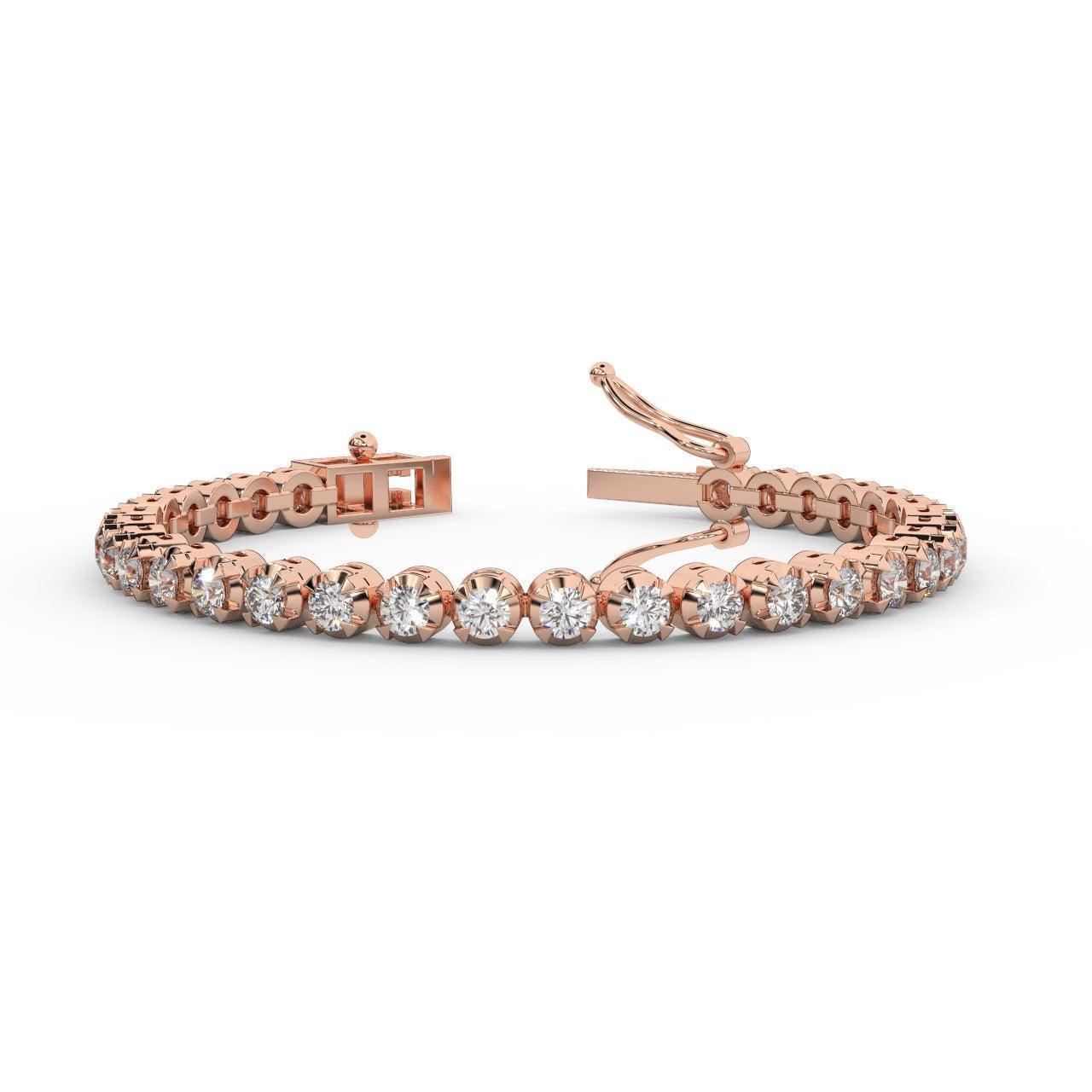 Gift For Her..! Natural Round Diamond Tennis Bracelet In White ,Yellow Gold -2.00 Carat - Image 5