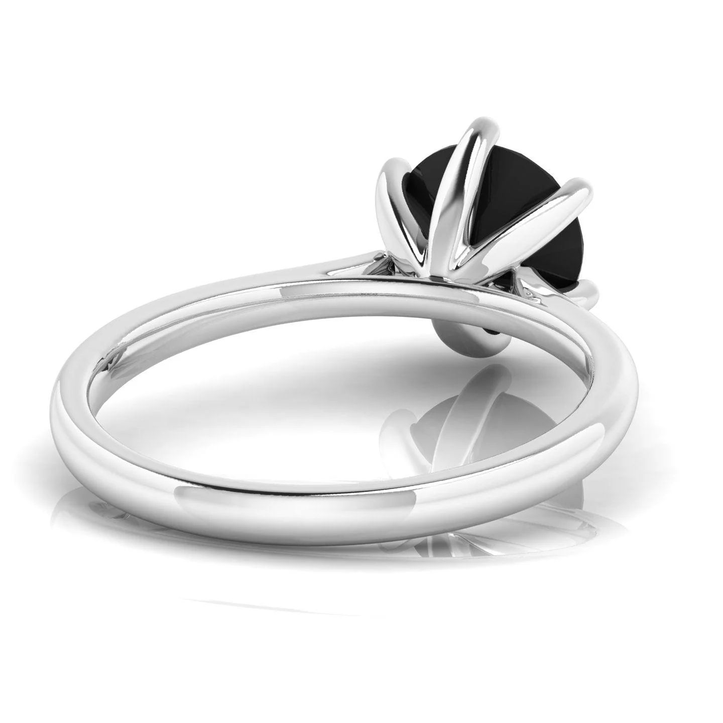 Great Deal..! 1.00CT AAA Black Round Diamond Solitaire Engagement Ring - Image 7