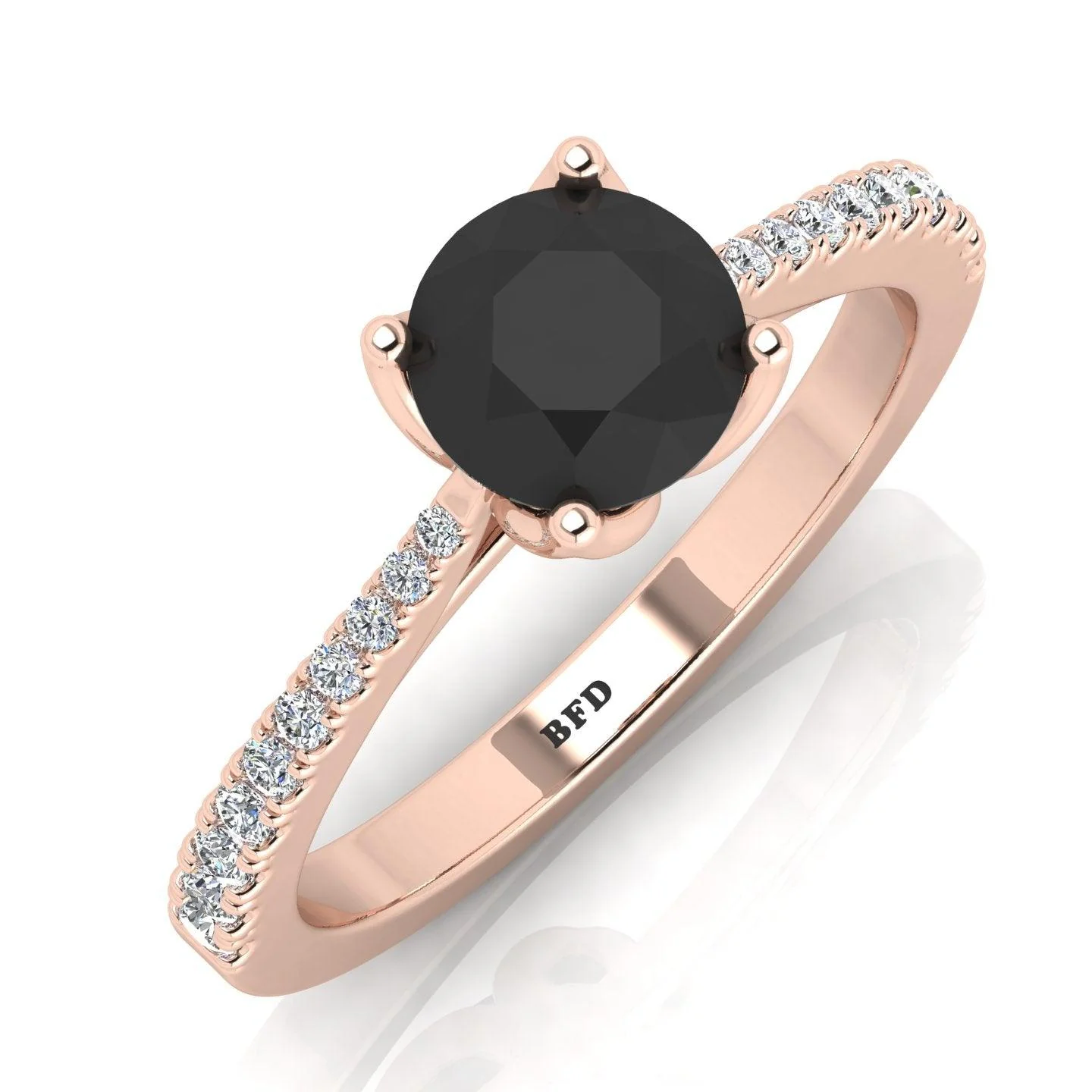 Great Deal For Her..! 1.20 Carat Black & White Diamond Solitaire engagement In UK Hallmarked - Image 3