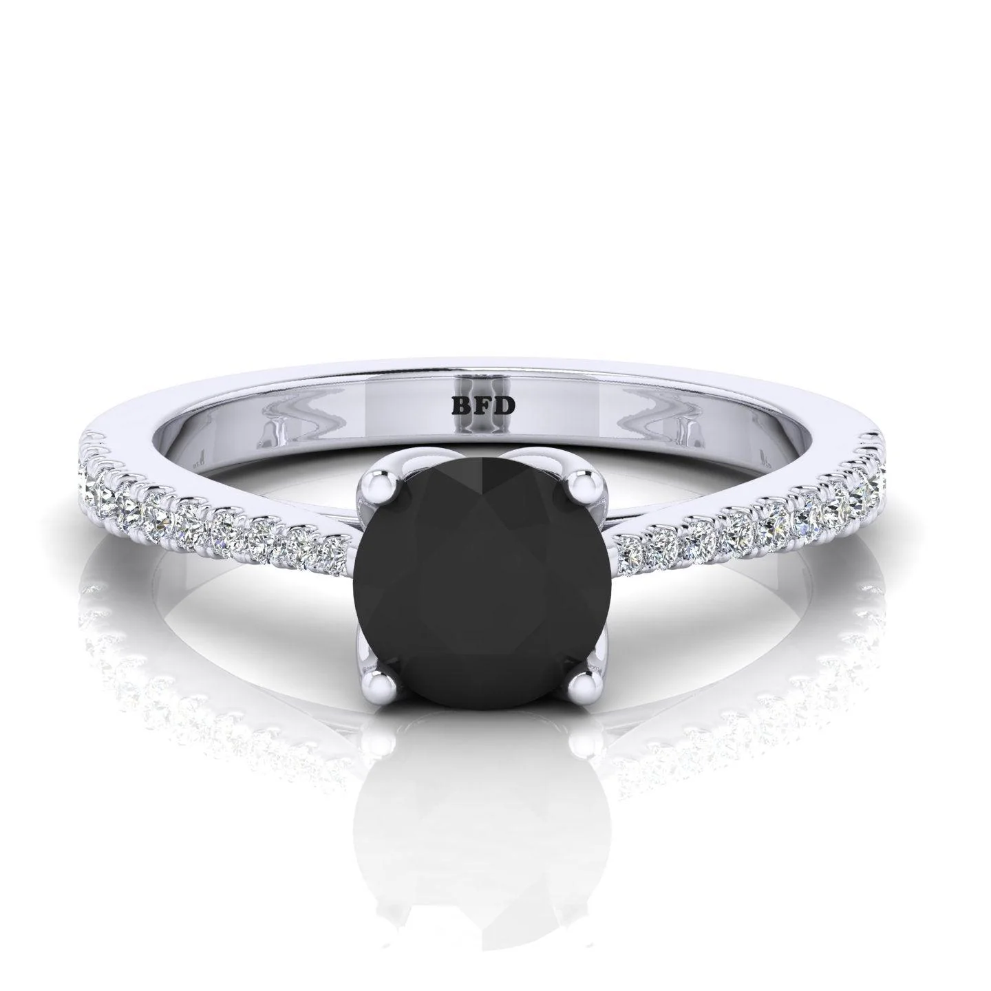 Great Deal For Her..! 1.20 Carat Black & White Diamond Solitaire engagement In UK Hallmarked - Image 4