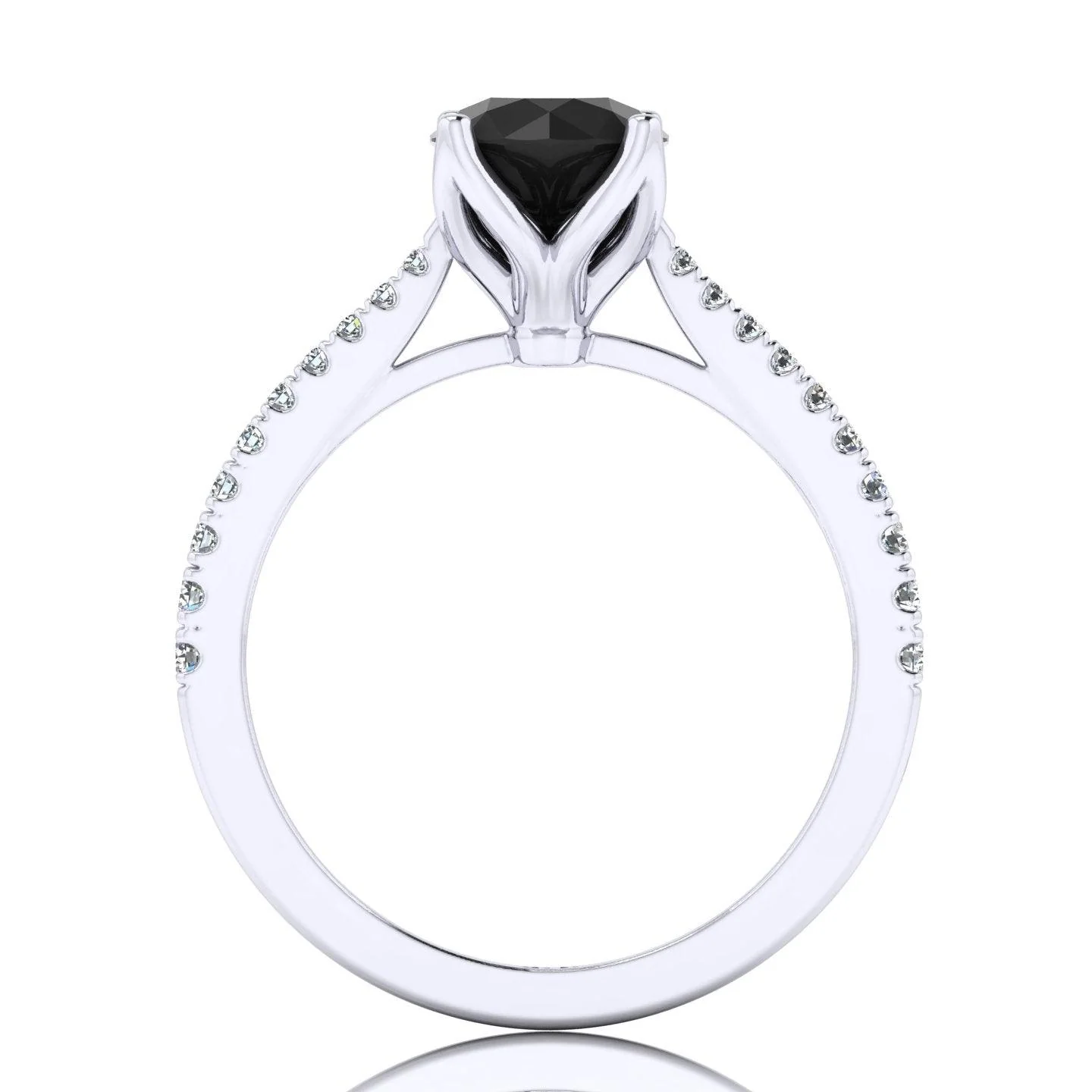 Great Deal For Her..! 1.20 Carat Black & White Diamond Solitaire engagement In UK Hallmarked - Image 7