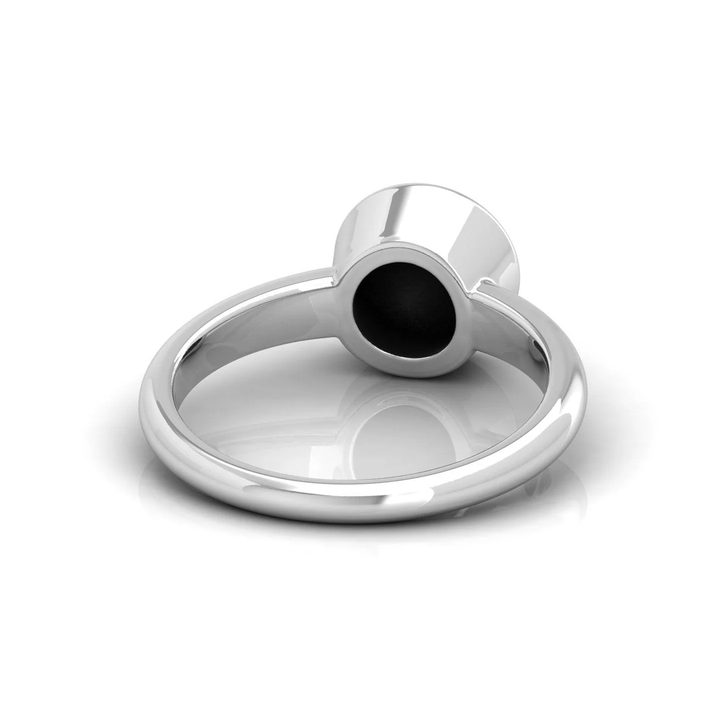 Great Offer..! Bezel Set Black Diamond Solitaire Engagement Ring - 1.00 carat - Image 5