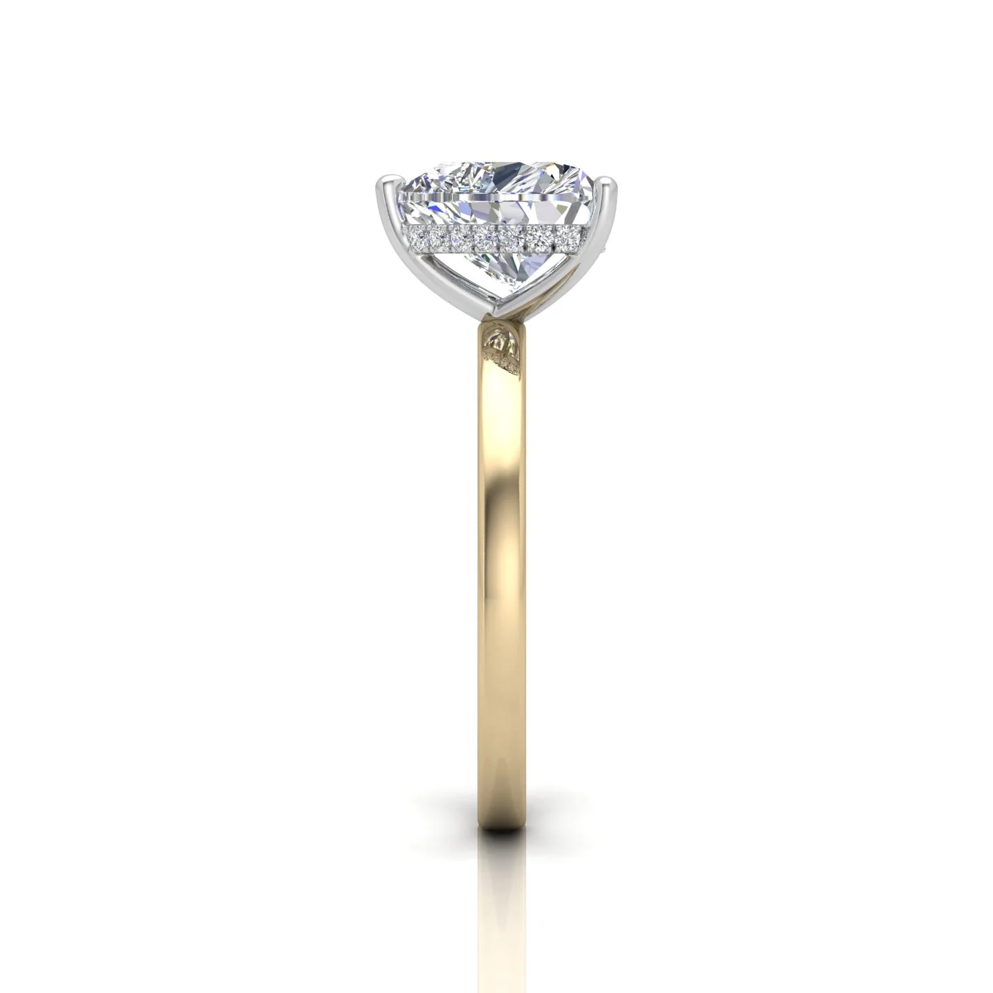 F/VS 4.20Ct Heart Diamond Hidden Halo Engagement Ring - Image 6