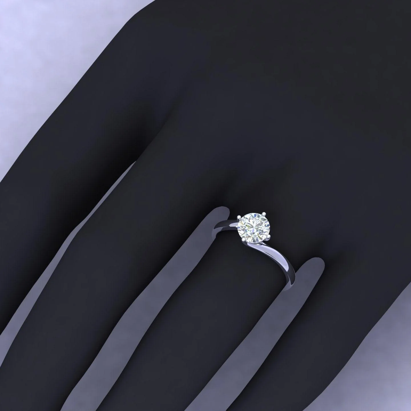 IGI Certified 1.00CT D/VS Classic Round Diamond Solitaire Engagement Ring In 18k Gold - Image 2