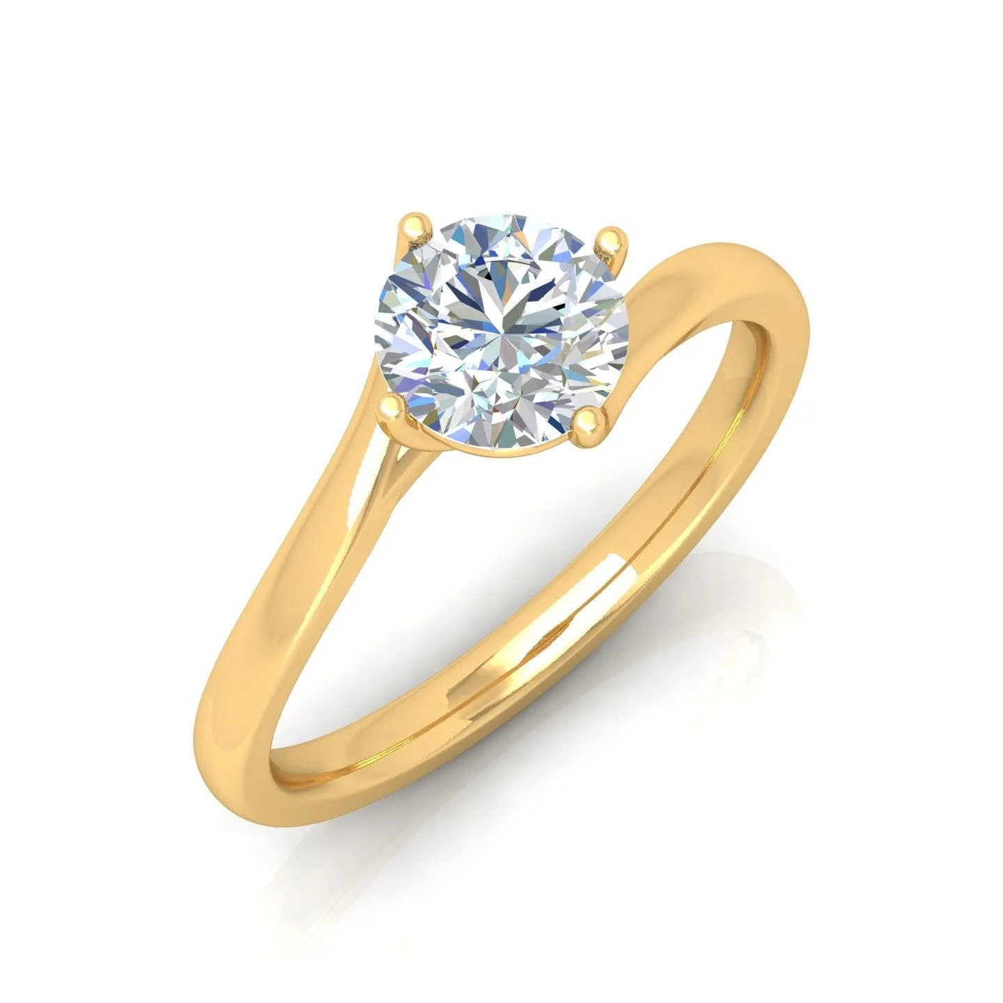 IGI Certified 1.00CT D/VS Classic Round Diamond Solitaire Engagement Ring In 18k Gold - Image 3