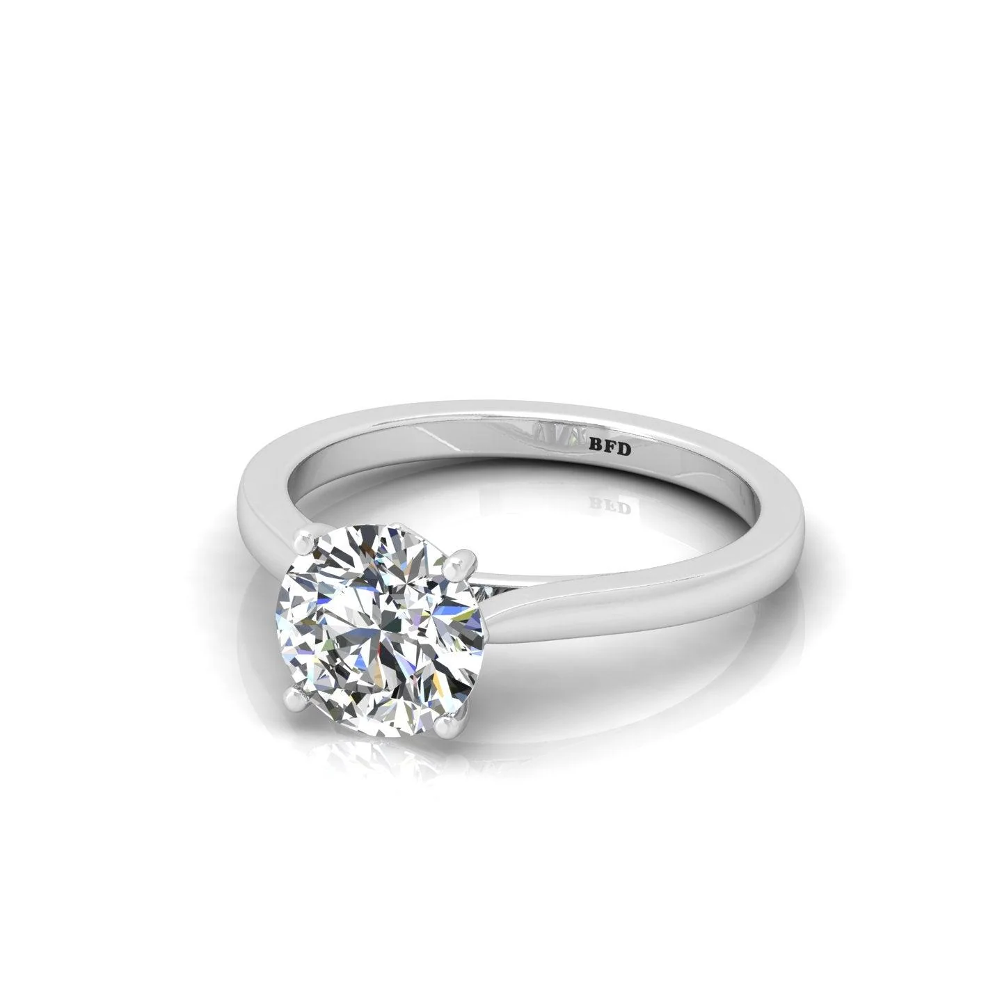 IGI CERTIFIED 1.40CT D/VS Round Diamond Solitaire Engagement Ring - 950 Platinum