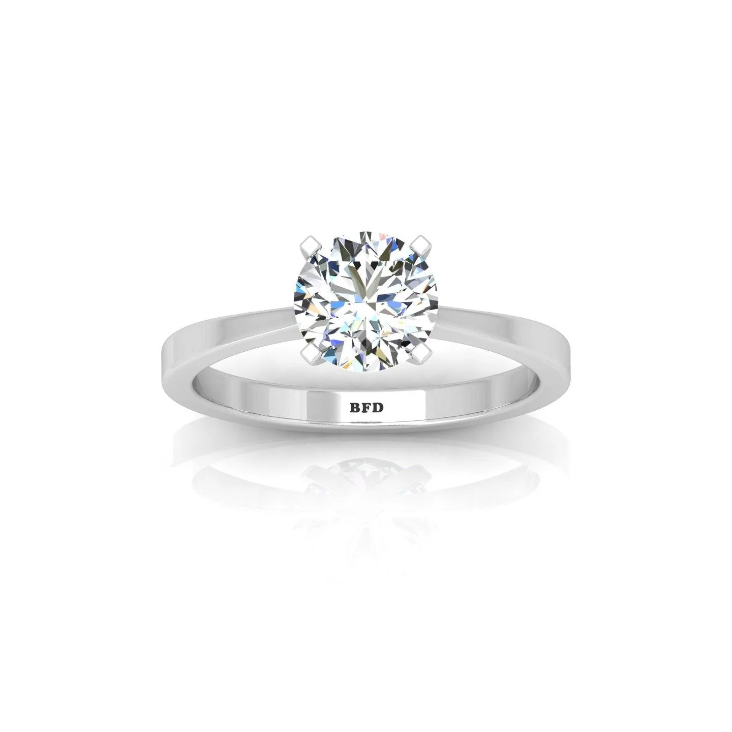 IGI CERTIFIED 1.70CT F/VS Round Diamond Solitaire Engagement Ring - 950 Platinum - Image 3