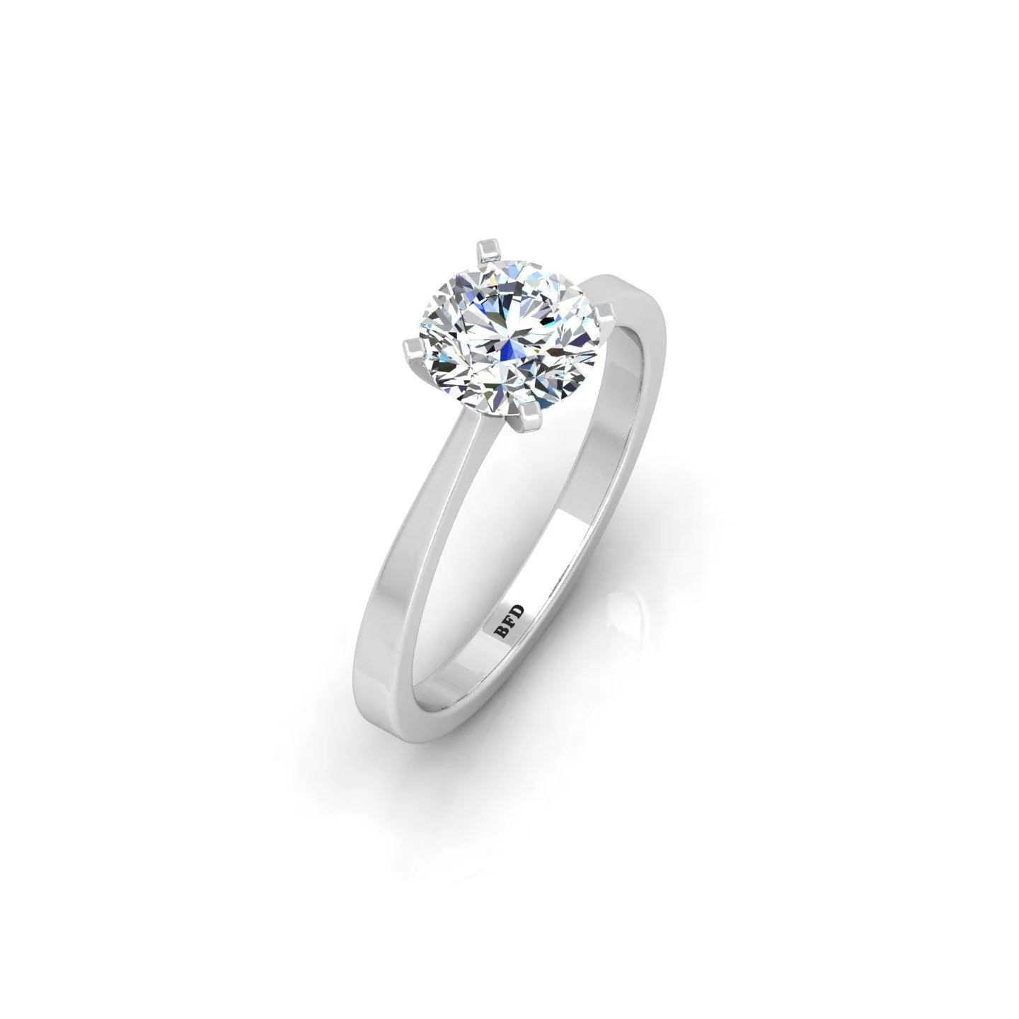 IGI CERTIFIED 1.70CT F/VS Round Diamond Solitaire Engagement Ring - 950 Platinum - Image 5