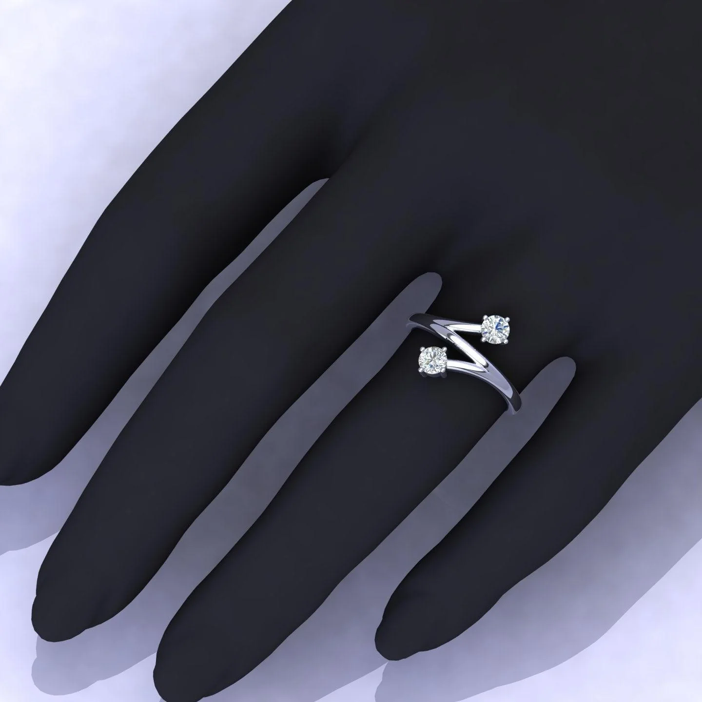 IGI Certified 2.00 Carat F/VS Round Diamond Solitaire Toi-Moi Engagement Ring - amadadiamonds - Image 2