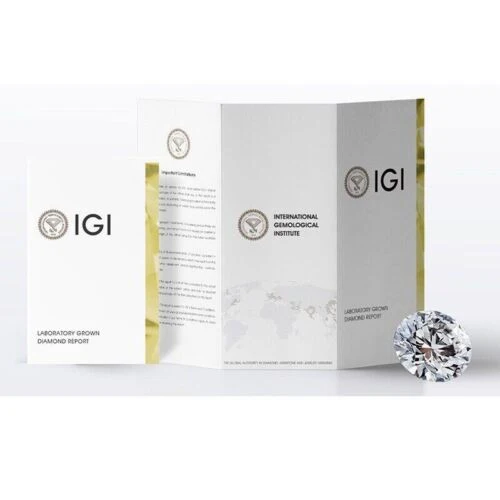 IGI Certified 2.00Ct D/VS Round Diamond Hoop Earring In 18k Yellow Gold - Image 3