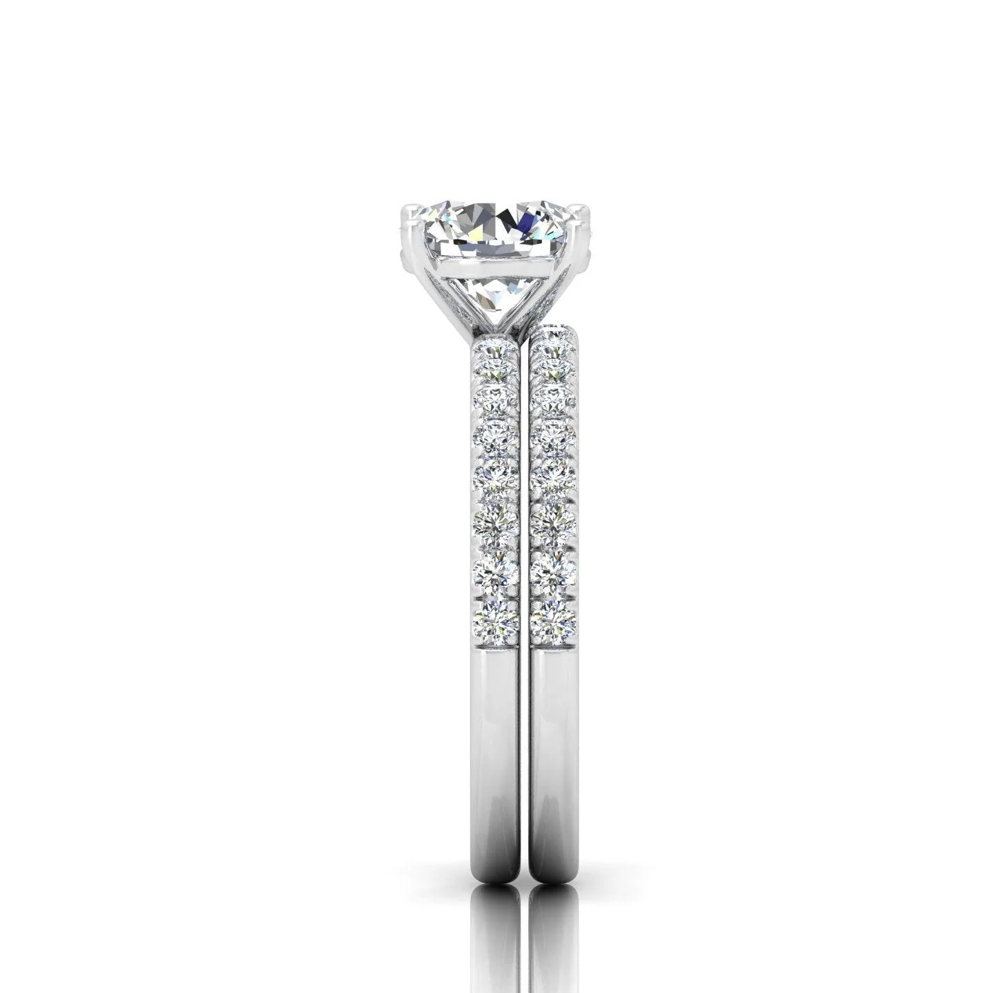 IGI Certified VS Quality 2.50ct-3.50Ct Round Diamond Bridal Set Engagement Ring - Image 5