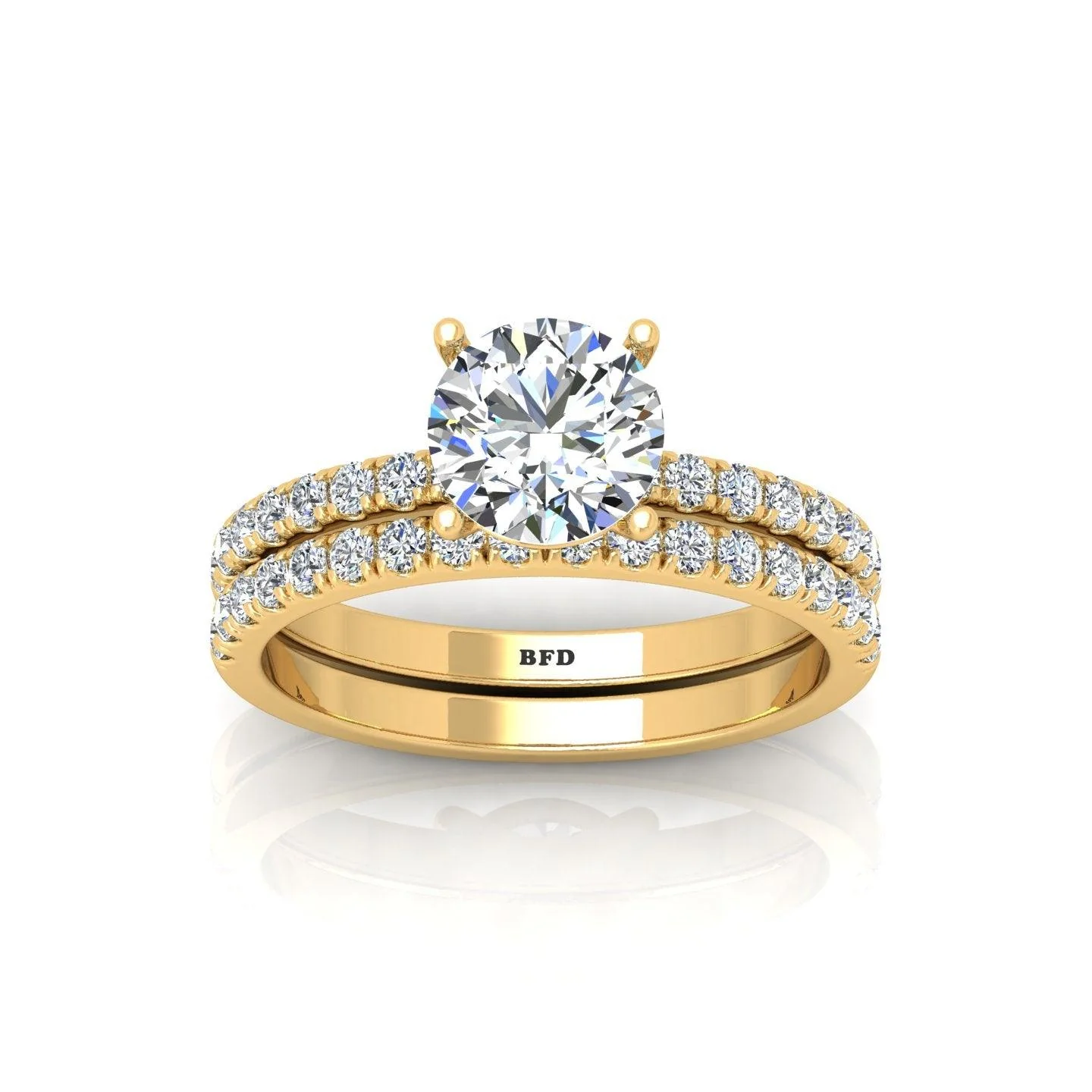 IGI Certified VS Quality 2.50ct-3.50Ct Round Diamond Bridal Set Engagement Ring - Image 7