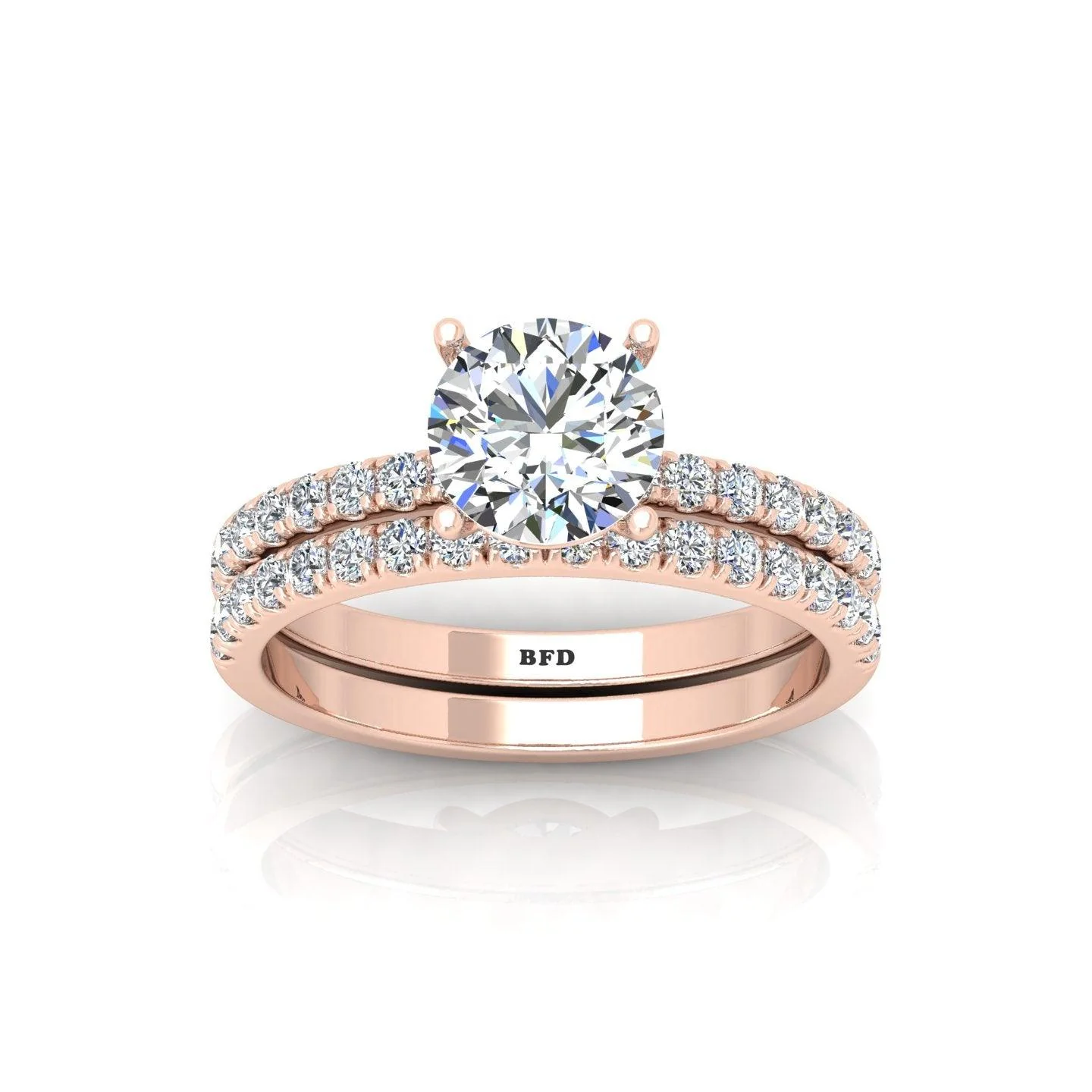 IGI Certified VS Quality 2.50ct-3.50Ct Round Diamond Bridal Set Engagement Ring - Image 8