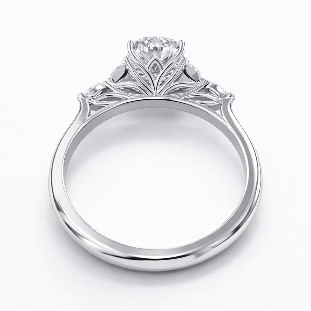 IGI Certified 2.50ct Oval With Marquise Lab Grown Diamond Engagement Ring in Platinum - Image 3