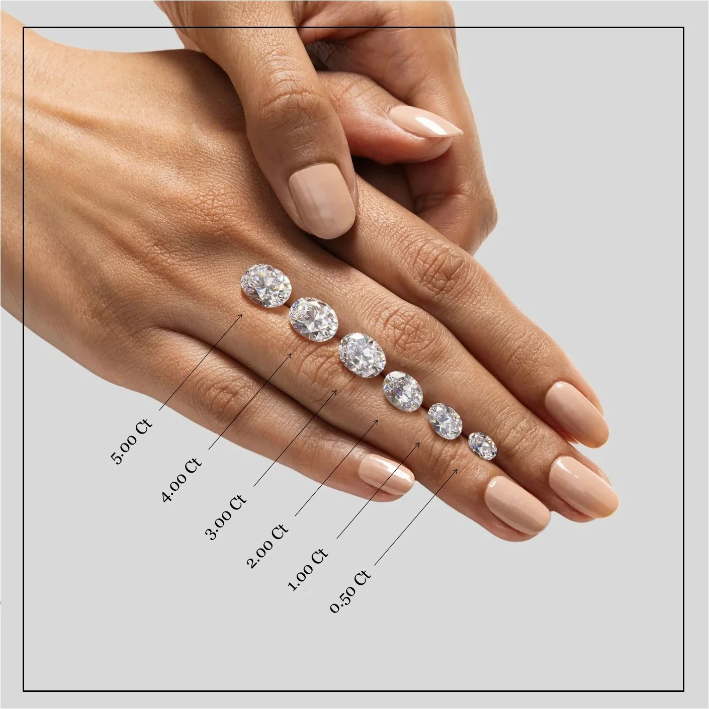 Customise Order - IGI Certified Diamond Oval Cut Double Hidden Halo Engagement Ring - Image 9