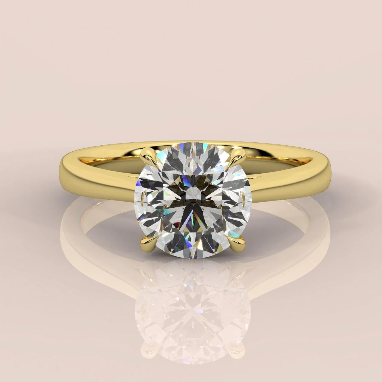 AMADA - ROUND DIAMOND SOLITAIRE ENGAGEMENT RING - Image 3