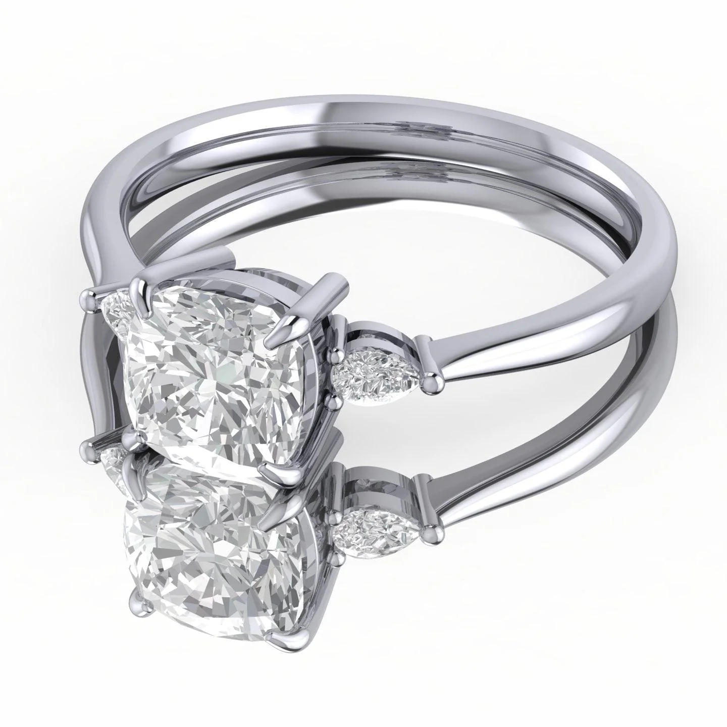 IGI Certified Cushion Diamond Engagement Ring Platinum 2.25Ct F/VS - Image 5