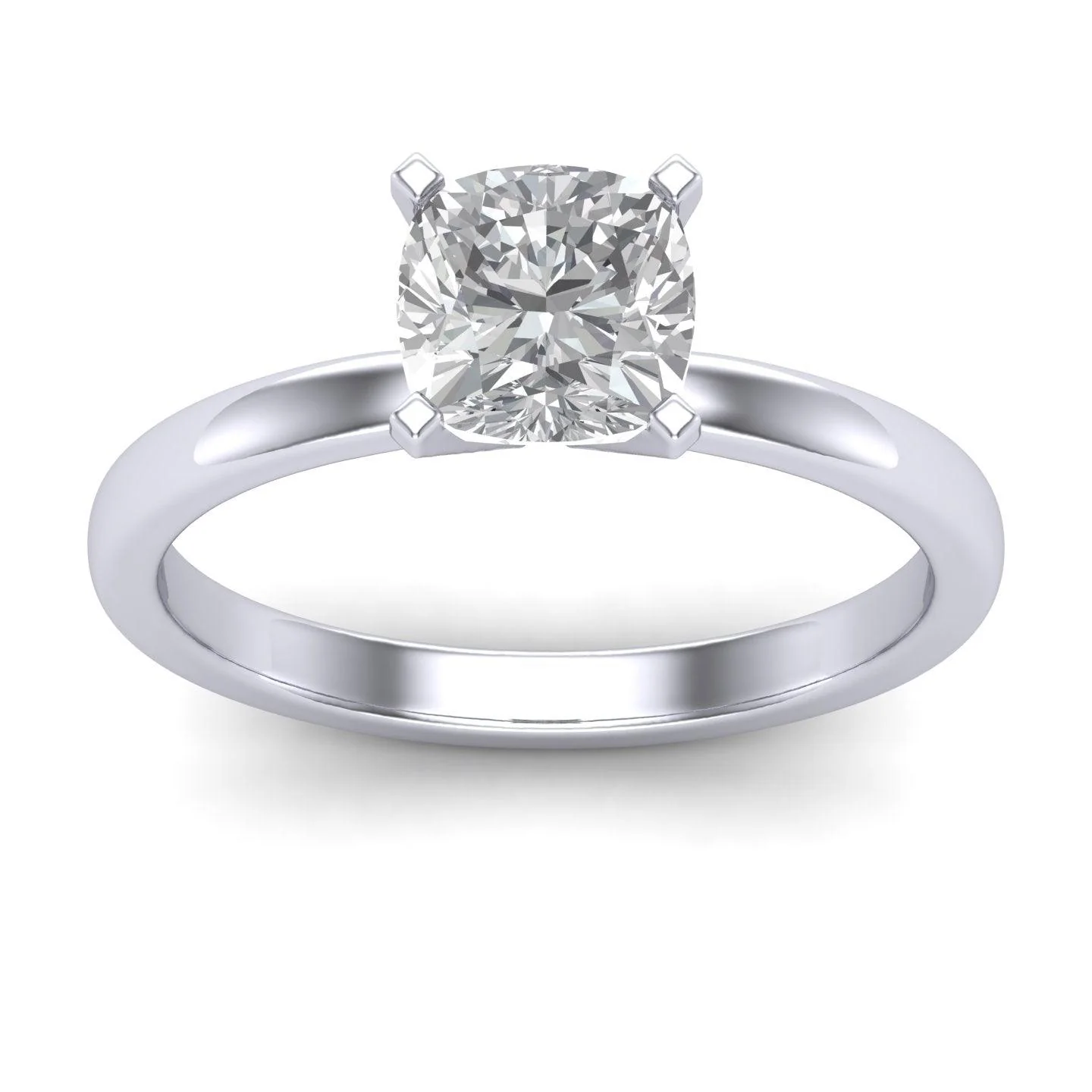 IGI Certified Cushion Diamond Solitaire Engagement Ring Platinum 1.00Ct D/VS - Image 4