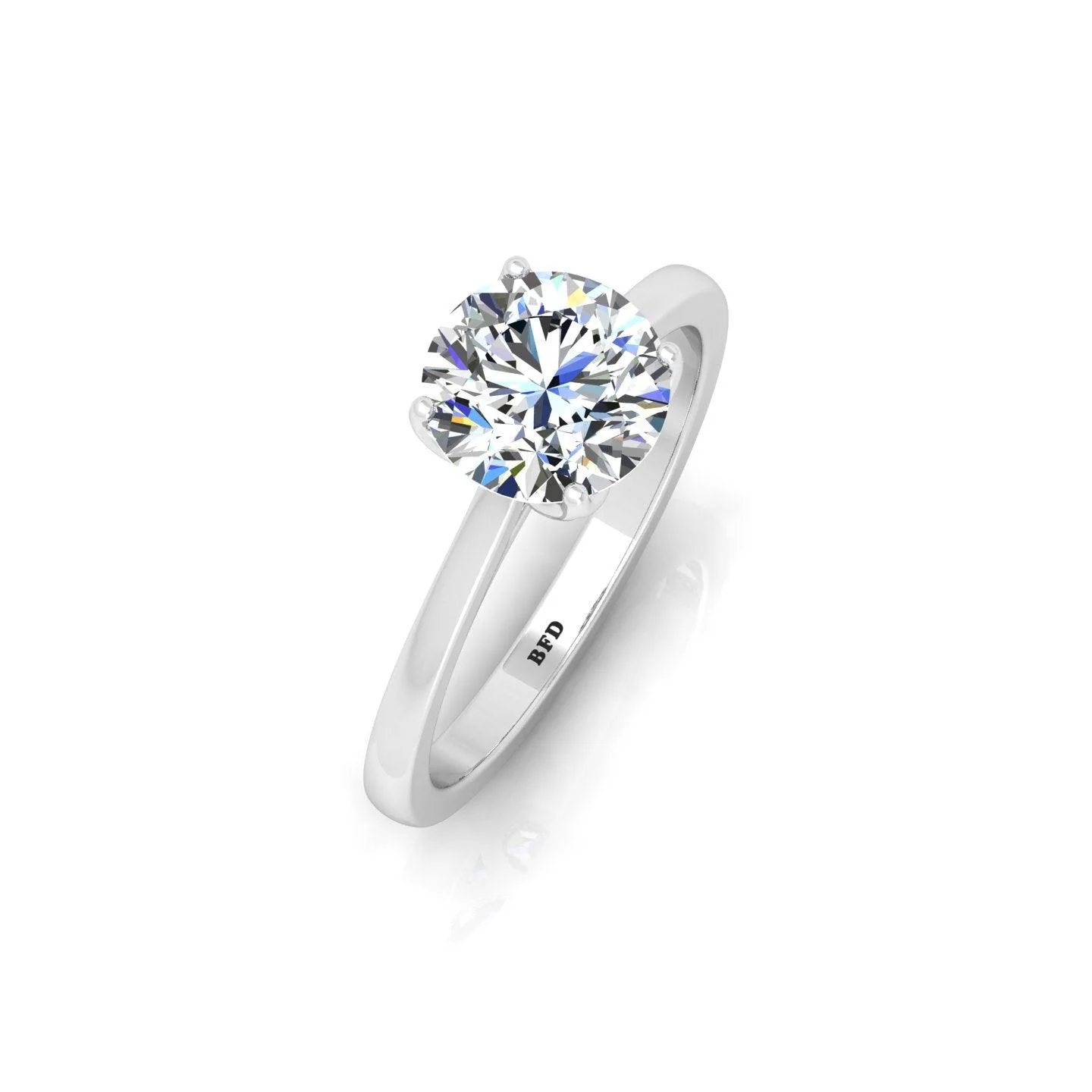 IGI CERTIFIED D/VS 2.00CT Round Diamond Solitaire Engagement Ring, 950 Platinum - Image 5