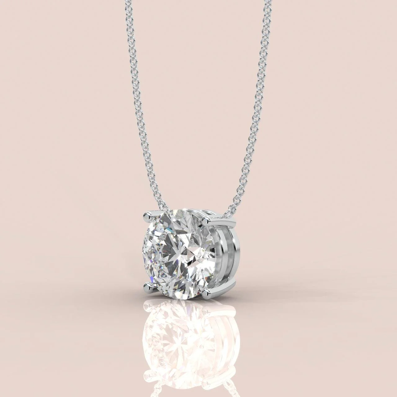 IGI Certified D/VS Round Diamond Solitaire Pendant Necklace for Women in Gold 1.00Ct - Image 4