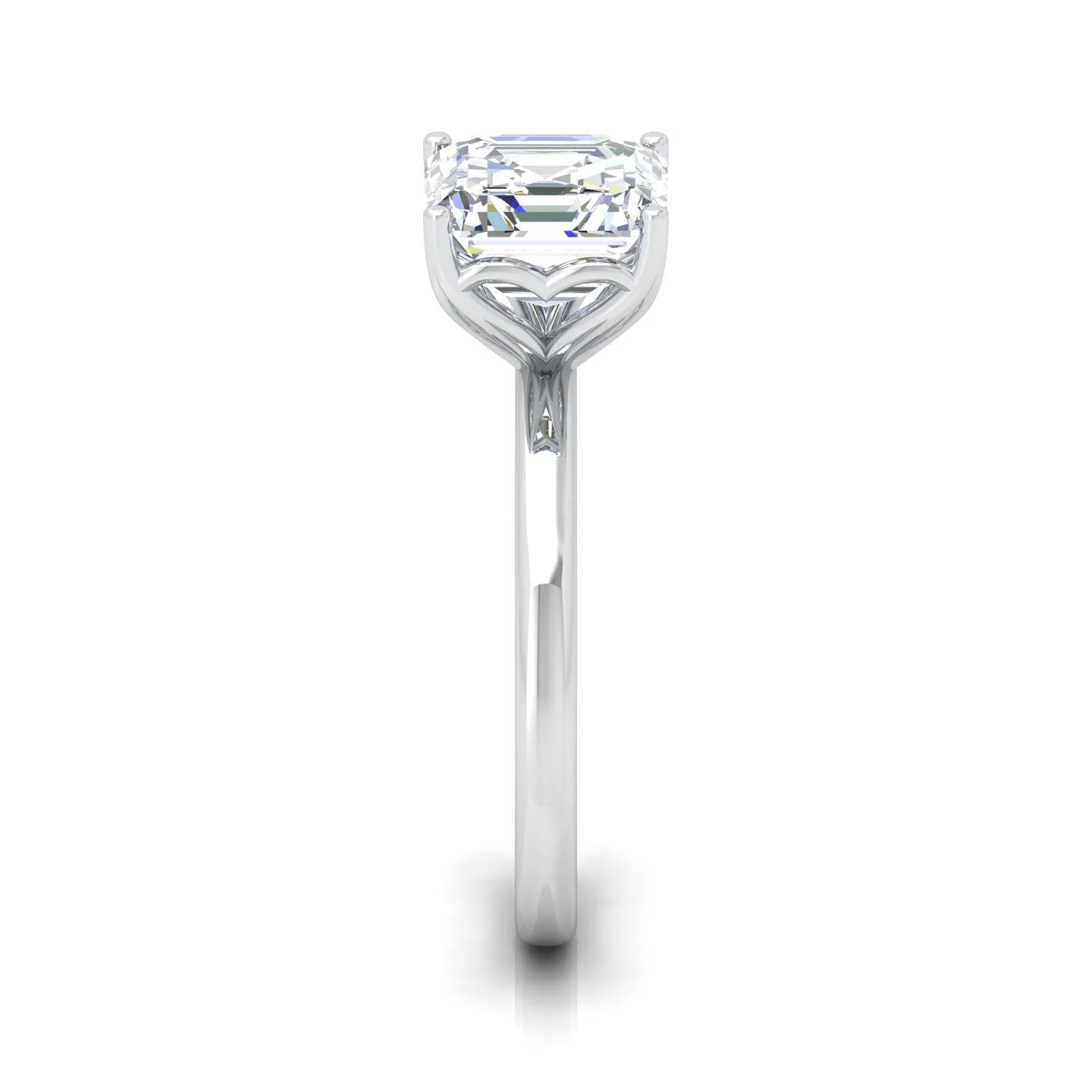 IGI Certified E/VS Asscher Diamond Solitaire Engagement Ring - amadadiamonds - Image 8