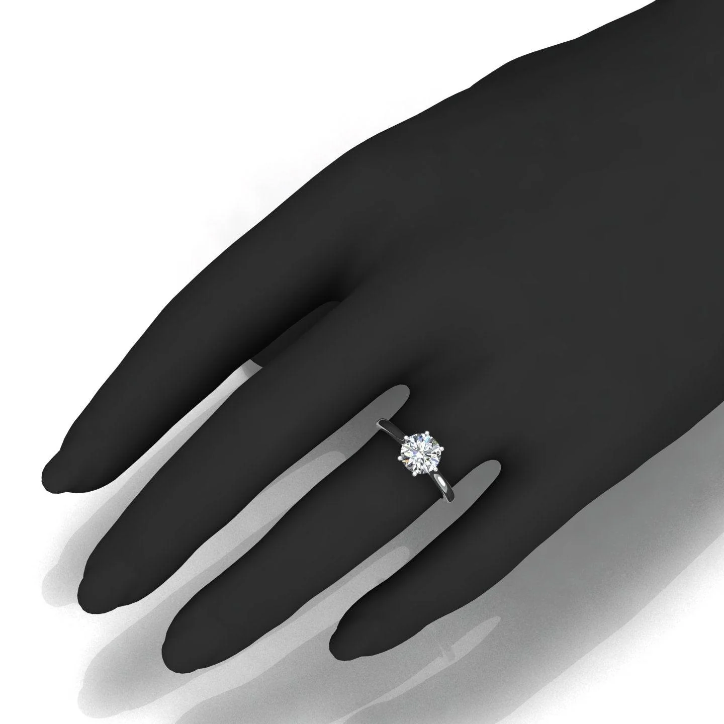 IGI Certified E/VS Classic Round Diamond Solitaire Engagement Ring - amadadiamonds - Image 2