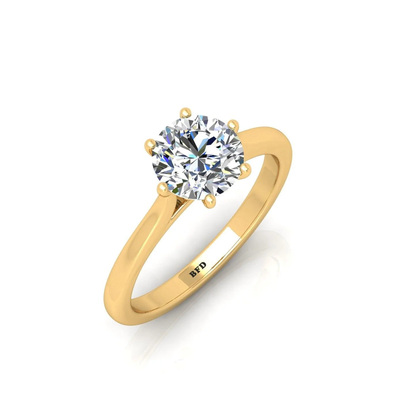 IGI Certified E/VS Classic Round Diamond Solitaire Engagement Ring - amadadiamonds - Image 3