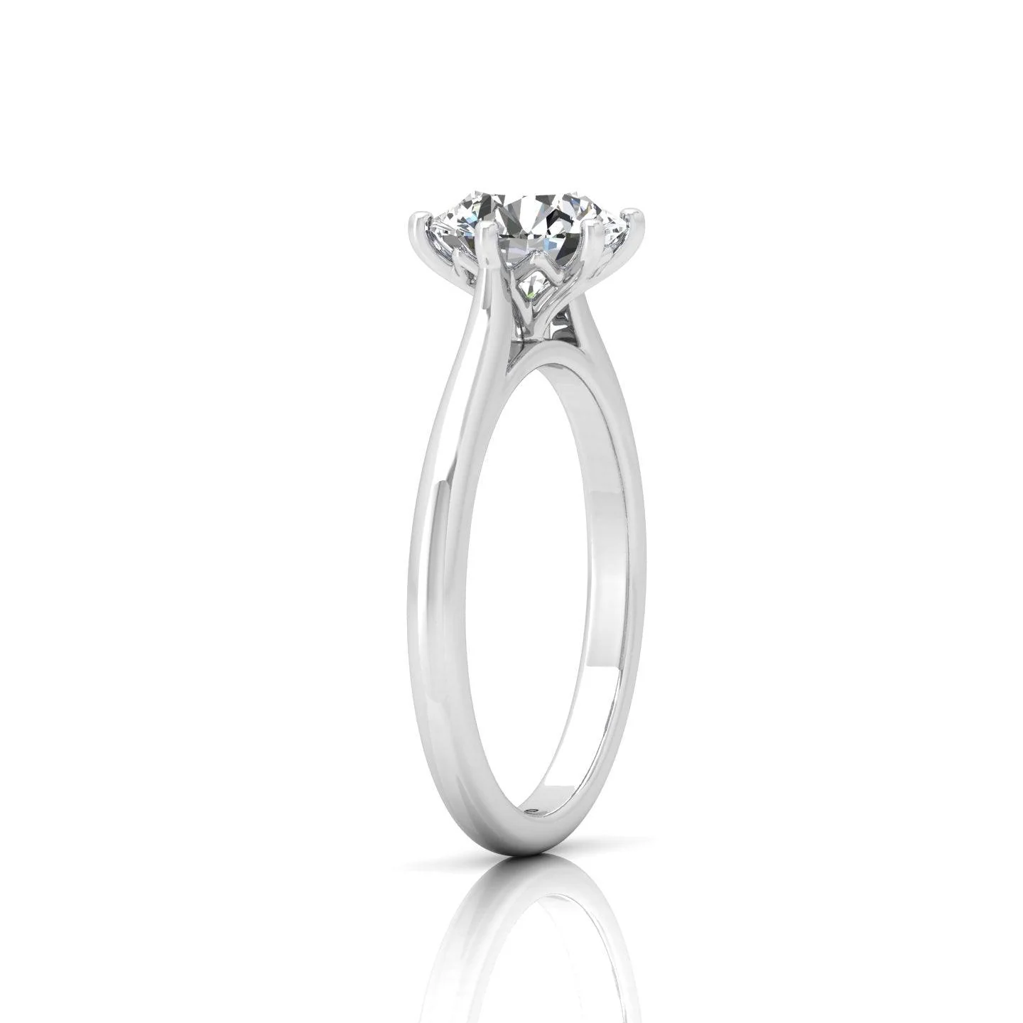 IGI Certified E/VS Classic Round Diamond Solitaire Engagement Ring - amadadiamonds - Image 7