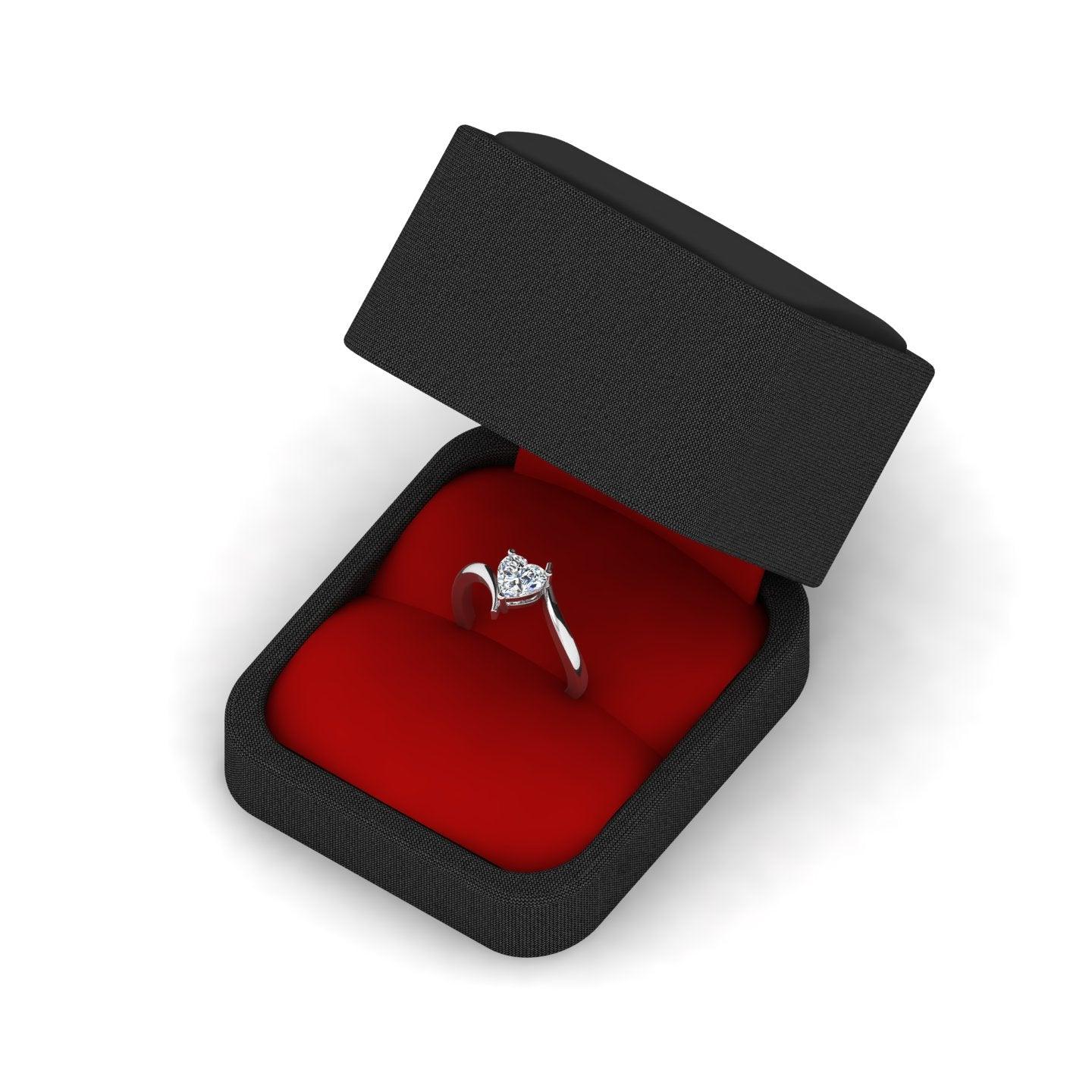 IGI Certified E/VS Heart Shape Diamond Solitaire Engagement Ring - Image 10