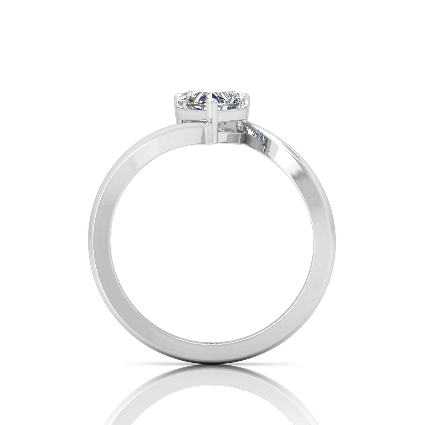 IGI Certified E/VS Heart Shape Diamond Solitaire Engagement Ring - Image 8