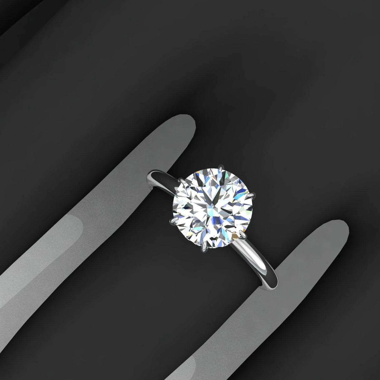 IGI Certified F/VS 6.00 Carat Lab Grown Round Diamond Hidden Halo Engagement Ring - 950 Platinum - Image 7