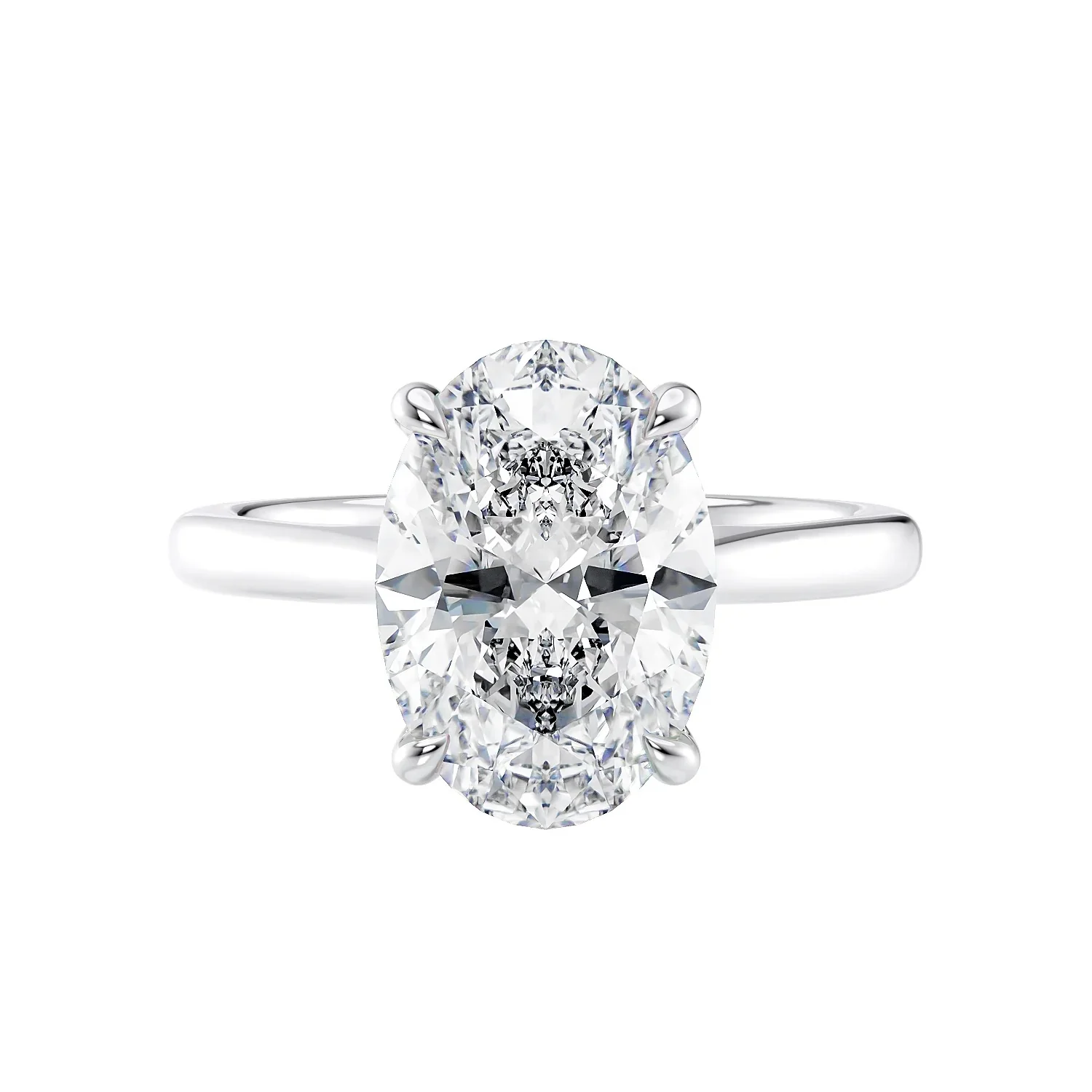 CLEARANCE ! IGI Certified E/VS 6.00Ct Lab Oval Diamond Solitaire Engagement Ring, Platinum / 18K Gold - Image 5