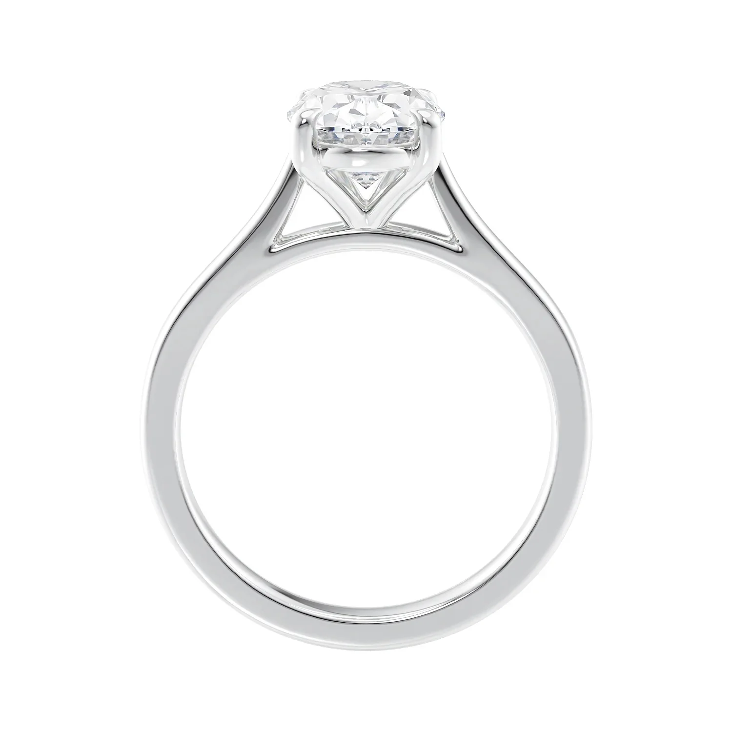 CLEARANCE ! IGI Certified E/VS 6.00Ct Lab Oval Diamond Solitaire Engagement Ring, Platinum / 18K Gold - Image 6