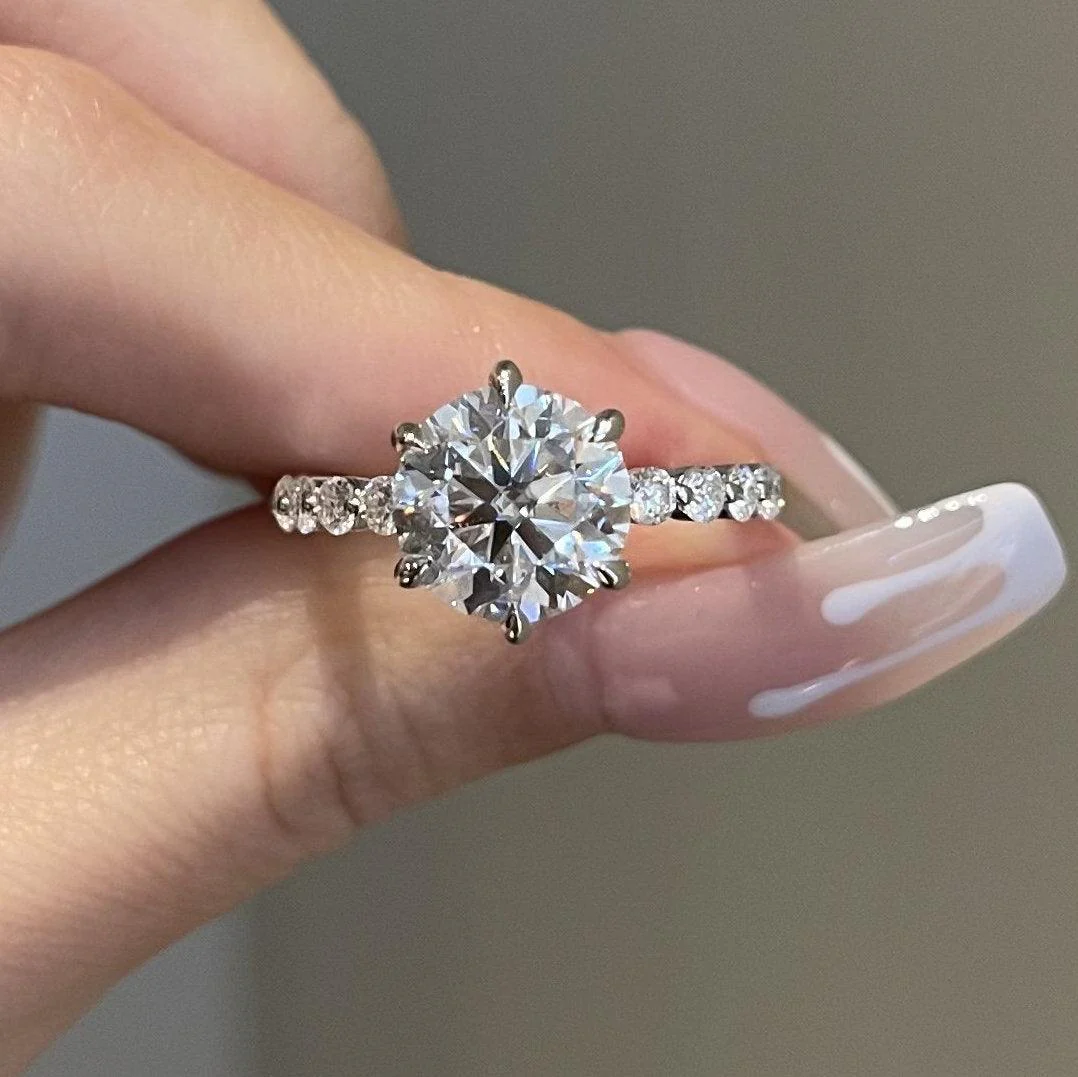 4.50CT IGI Certified Lab Grown Round Diamond Engagement Ring - Image 2