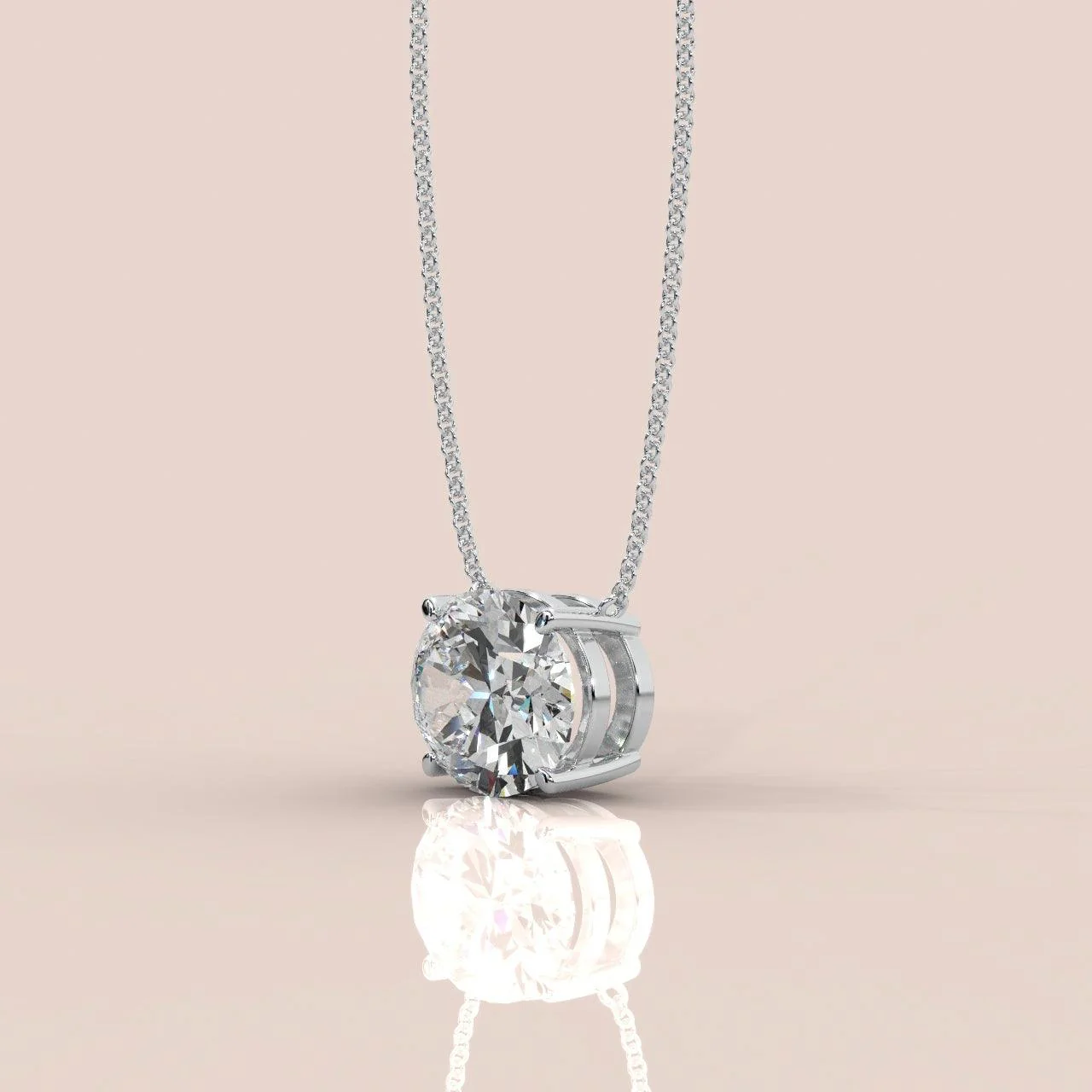 IGI Certified Oval Diamond Solitaire Pendant Necklace for Women in 18k Gold 1.00Ct-3.00Ct - Image 3