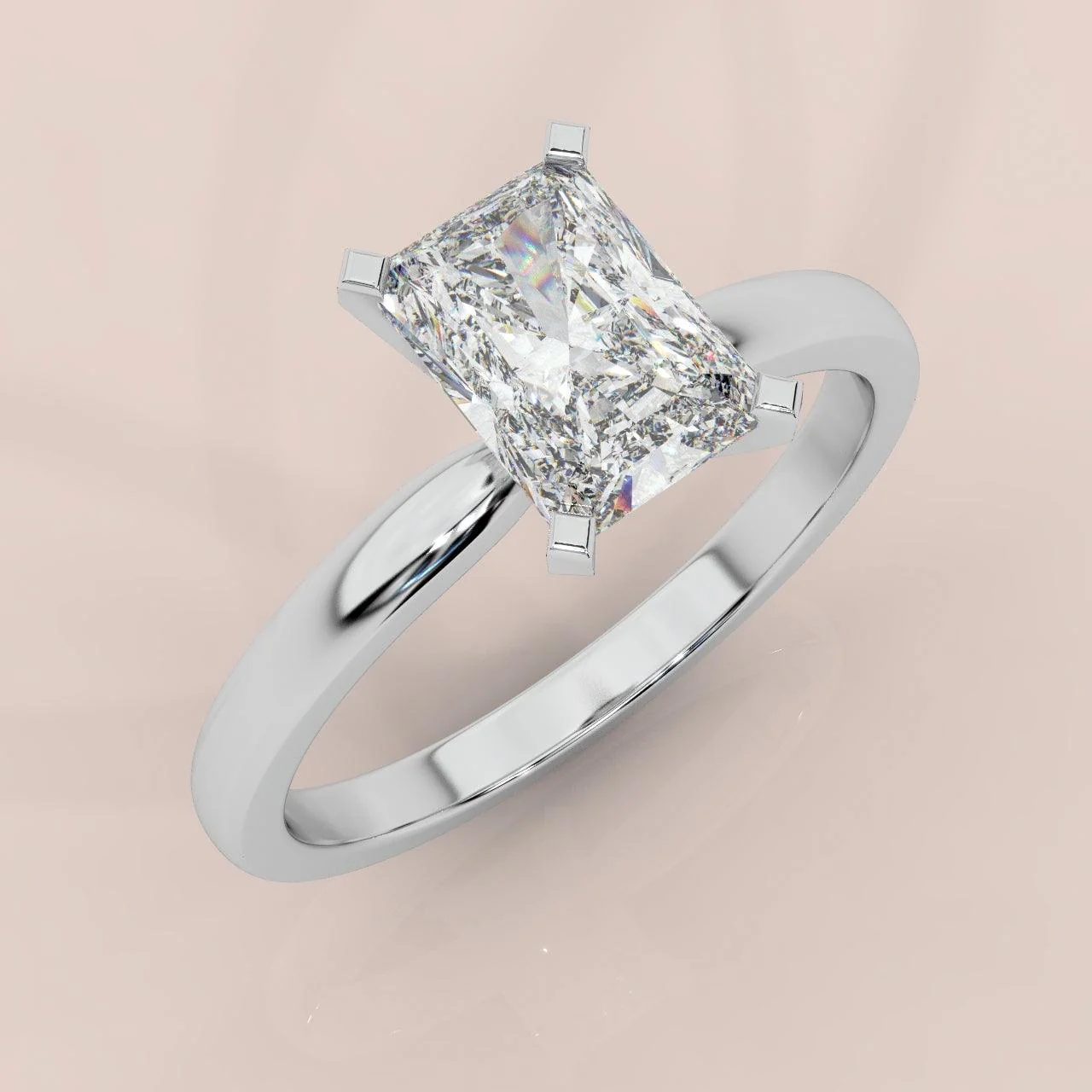 IGI Certified Radiant Diamond Solitaire Engagement Ring Platinum 1.00Ct-7.00Ct - Image 3