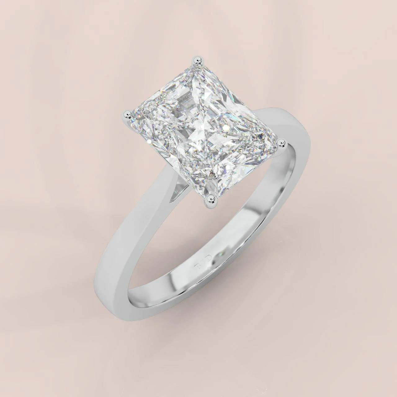 IGI Certified Radiant Diamond Solitaire Engagement Ring Platinum 1.00Ct-7.00Ct - Image 4