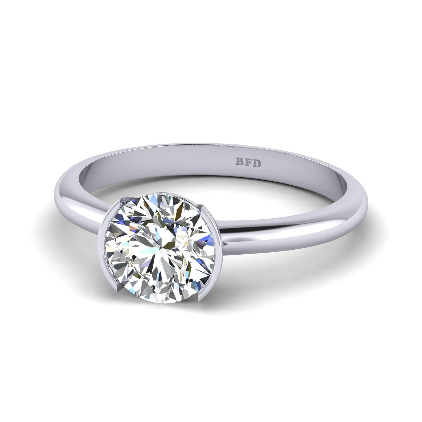 Certified Round Diamond Solitaire Engagement Ring 1.00CT E/VS - Image 3